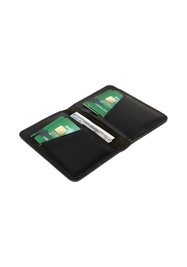 Enrico Slim Deri Kartlık Rst1 Parlak Siyah