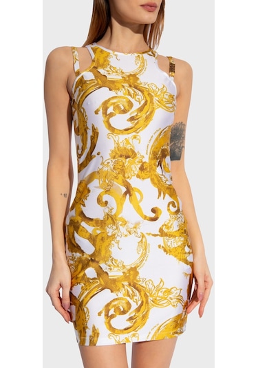 Versace Jeans Couture Bayan Elbise 76hao944 Js292 G03 Beyaz-gold Altın - Beyaz Versace Jeans Couture Bayan Elbise 76hao944 Js292 G03 Beyaz-gold Altın - Beyaz