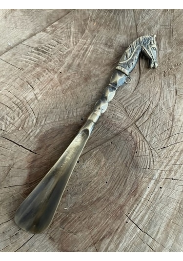 ANTİK SARI PİRİNÇ AYAKKABI ÇEKECEĞİ PİRİNÇ AYAKKABI KERATA 28CM