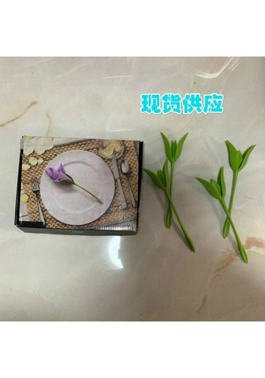 Yifomall Ev Yemek Masası Dekorasyonu İçin 4'lü Pratik Gül Şekilli Peçete Tutucu Seti Diğer