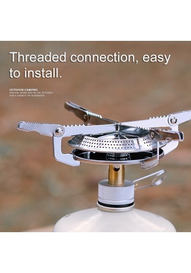 Pazly Pratik Kamp Ocağı Başlığı - Ayarlanabilir Alev, Kolay Kurulum, Çok Amaçlı Gümüş Paslanmaz Çelik, 180mm Açık Çap Gümüş