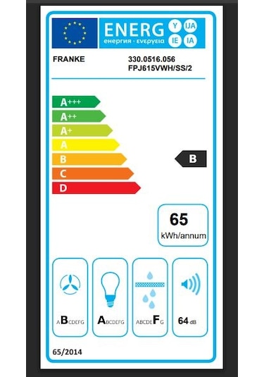 Franke FPJ 615 V WH SS Duvar Tipi 60 CM Davlumbaz