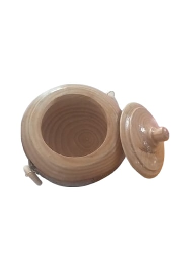 Ahşap Kabuklu Kulplu Şekerlik