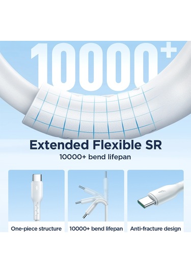 Joyroom Sa26-cc3 Flaş Şarj Serisi 60w Usb-c / Type-c - Usb-c / Type-c Hızlı Şarj Veri Kablosu, Kablo Uzunluğu: 1m