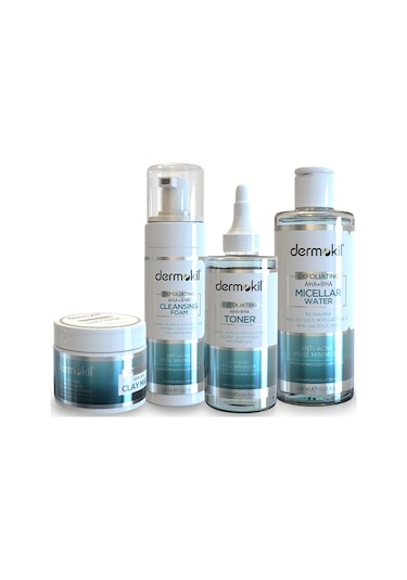 Dermokil Exfoliating Aha-Bha Cilt Bakım Seti 4'lü