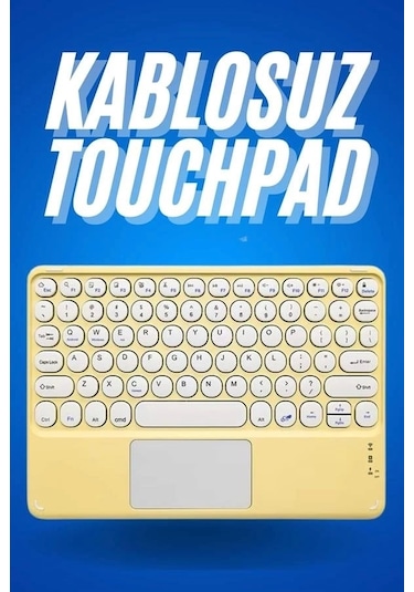 Bluetooth Touchpad Klavye Ultra İnce Taşınabilir Q Klavye