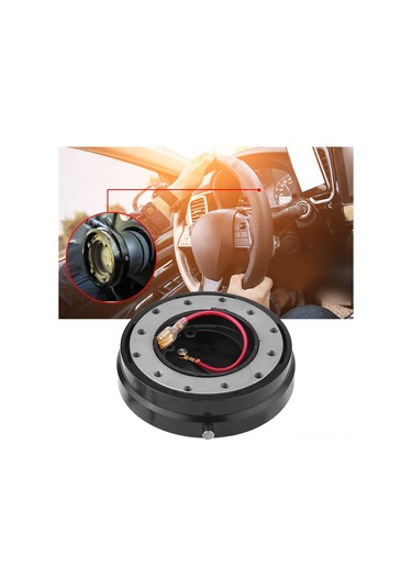 Xiyyadms Araba Motorspor Direksiyon Hızlı Çıkarıcı - Alüminyum Aloy Malzeme, Top Kilitli Bağlantı, Evvelce Montajlı Boss Kit İle Uyumlu Siyah