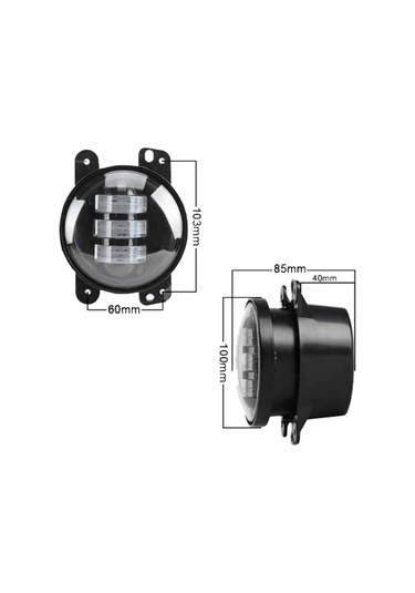 Suofeng 4 İnç Siyah Kapak Led Far Tek Adet - Jeep Wrangler Jk/jku/cj/lj/tj, Hummer H1/h2 Uyumlu, Ip67 Su Geçirmez, Parlak Isık, Kolay Kurulum