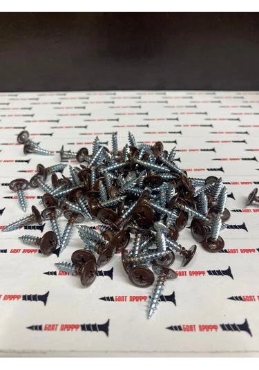 Stroj Tut Pres İçin Pul İle Vidalar 4,2x19 Ral 8017 Keskin 100 Adet 316434263 Diğer