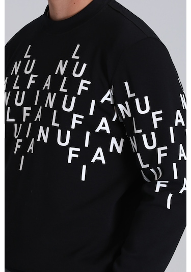 Lufian Rose Erkek Sweatshirt Siyah Siyah 112030159100100 Siyah