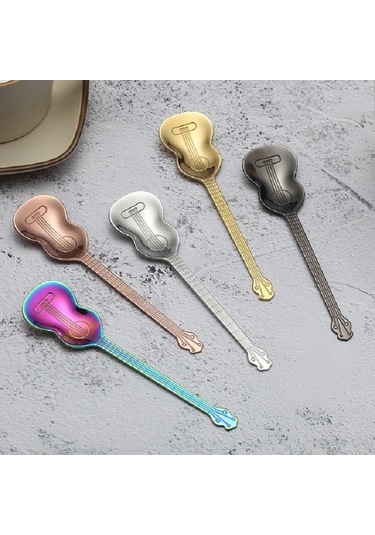 Dancemonkey Paslanmaz Çelik Kahve Mutfak Karıştırma Kaşığı Ahşap