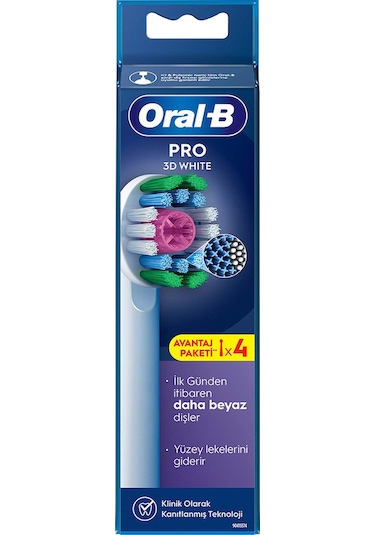 Oral-B Şarjlı Diş Fırçası Yedek Başlığı 3D White X-Filament 4 Adet Ürün