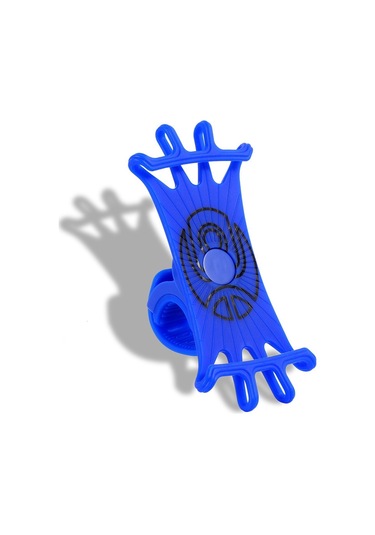 Çok Fonksiyonlu Silikon Bisiklet Cep Telefonu Tutucu Motosiklet Sürme Navigasyon Sabit Braket Mavi Mavi