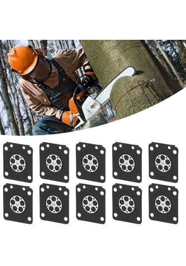 Teltree Zama Ms210-ms2500 Orman Kesici Karbüratör Diaphragma Tampon Seti 10 Adet - Dayanıklı Gümüş+demir Malzeme, Hızlı Tamir