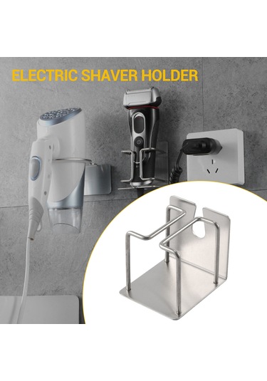 Xiaaokeji Elektrikli Tıraş Makinesi Tutucu Duvara Monte Kendinden Yapışkanlı Paslanmaz Çelik