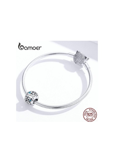 Bamoer Gerçek 925 Ayar Gümüş Boncuk Charm Fit Bilezik Birthstone Kolye November
