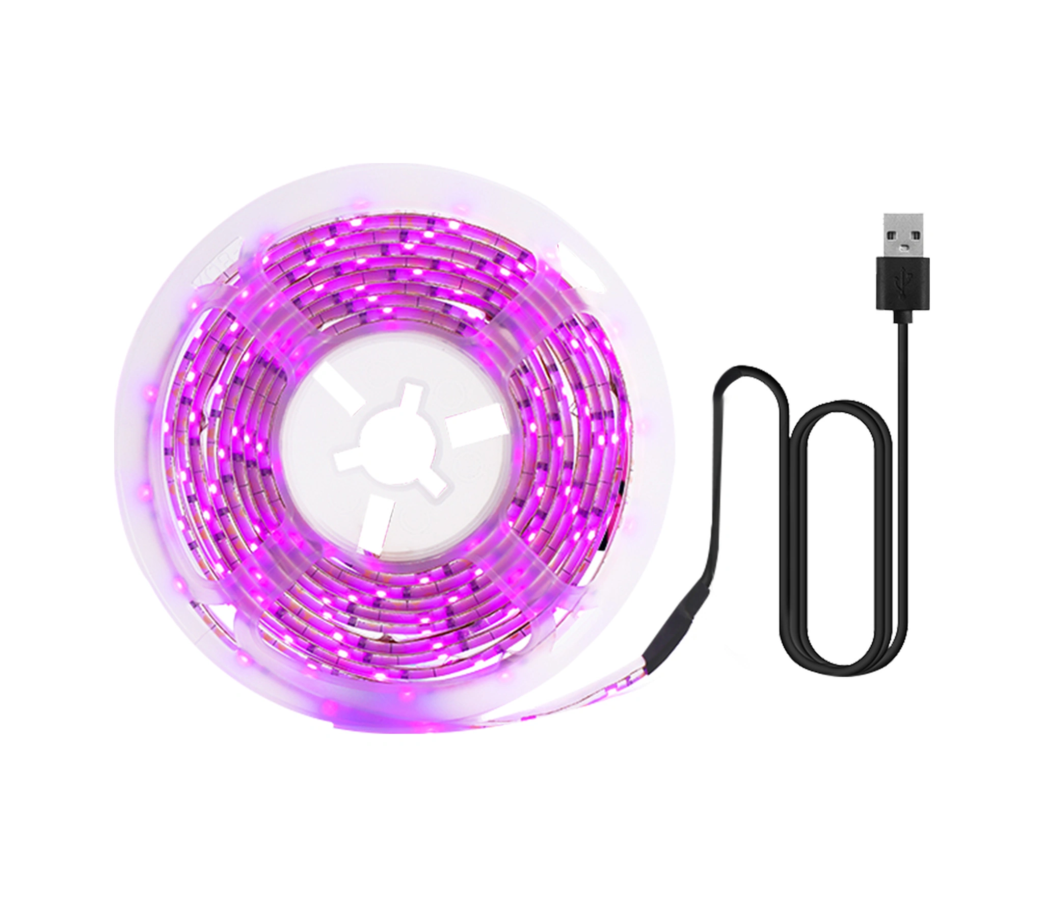 Skycity Usb 5v Tam Spektrum 2835 Smd Led Bitki Işık Şeridi, 2m Uzunluk, Ip65 Su Geçirmez, 30000+ Saat Ömür, Dıy Uyumlu Gösterildiği Gibi