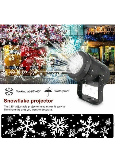 Kar Tanesi Led Noel Projektör Işıkları Dönen Peyzaj Lambası Dekorasyon Spot Noel Tatili Düğün Parti Süslemeleri İçin Au Plug Diğer