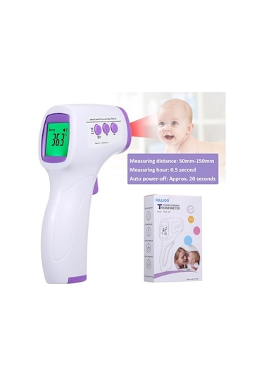 Novahub Anında Ölçüm Kızılötesi Alın Termometre - Led Ekranlı, Obje & Vücut Sıcaklığı Ölçer - Temassız, Güvenli Ve Kolay Kullanım
