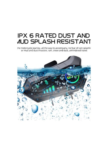Y10 2x Motosiklet Kask İntercom Çift Eşleşme Rgb Işıklı Bluetooth Kulaklık 5,3