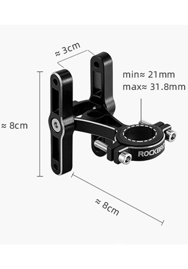 Rockbros Ks-415 Alüminyum Alaşımlı Mtb Yol Bisikleti Şişe Montaj Adaptörü Çift Taraflı Su Şişesi Kafesi Tutucu Adaptörü