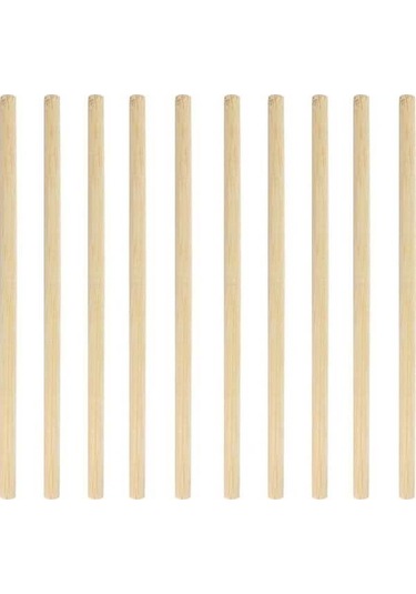 Ganzhoushop Süt Stil: Sones Pipet, Pearl Parçalanabilir Juice Düz Doğal Coffee Çay Bambu Adet 20cm 10'lu Paket Diğer