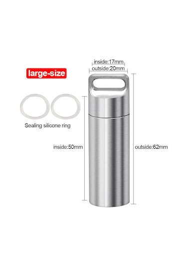 Dolıty Seyahat Açık Için Hap Tutucular Su Geçirmez L Gümüş