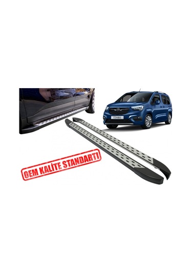 Opel Combo E Uzun Şase Trimline Gri Yan Basamak 2018 2019 2020 2021 2022 2023 2024