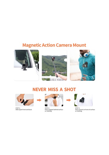 Vkemall Uurıg Bh-06 Manyetik Boyun Tutucu: Hareketli Kamera/ Telefon İçin 5kg Yük Kapasitesi, Açı Ayarlı, Hızlı Kurulum, Gopro/djı/ınsta360 Uyumlu