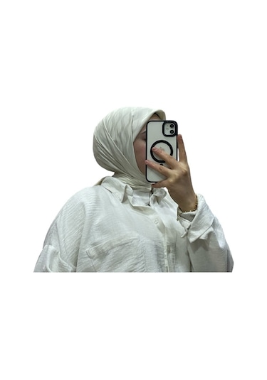 Losyana Jakarlı Su Yolu Desenli Eşarp 1034 ekru