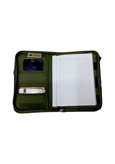 Haki Ajanda Defter Kabı Kamuflaj Organizer Kalemlik Haki