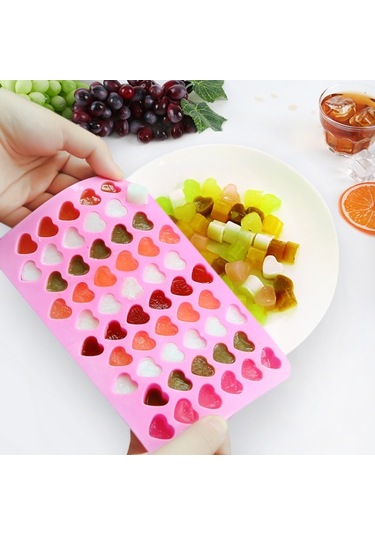Yaratıcı Kalp Şekli 55-grid Ice Cube Tepsisi Pembe Diğer