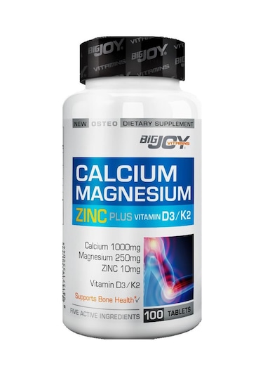 Bigjoy Vitamins Kalsiyum Magnezyum Çinko Zinc Plus 100 Tablet
