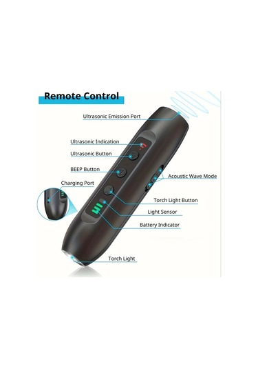 Willowhaven Siyah Usb Şarjlı Ses Dalgası Teknolojili Köpek Eğitim Cihazı Titreşim Ve Flaş Işık Modları