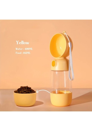 Willowhaven Portable 2si1 Köpek Su Şişesi Yem Kabı Sızıntı Önleyici Polypropylene Turuncu