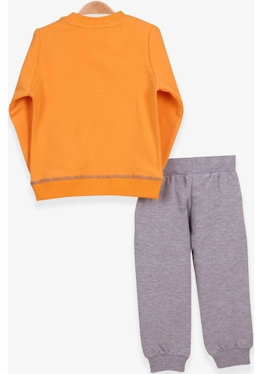 Breeze Erkek Bebek Eşofman Takımı Ayıcıklı Hardal Sarı (9 Ay-3 Yaş)