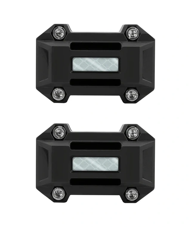 Dream011 Mavi Dayanıklı Plastik Reflektif Motosiklet Tampon Koruyucu - Ayarlanabilir Kayışlı Çizilmeye Dayanıklı