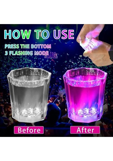 Periboia Led Işıklı Eğlence Bardak Seti 12 Adet