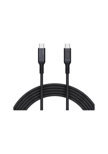 Aukey Cb-mcc102-bk 100w Naylon Örgülü 5a 480 mbps Type-c Type-c Lcd Ekranlı Kablo 1.8m