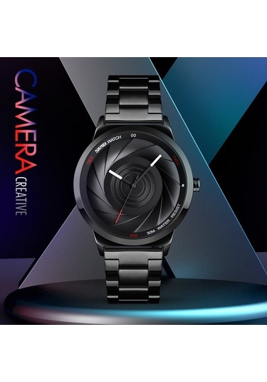 Novahub Skmei 9210 Moda Trend Erkek İş Kol Saati Basit Üç Boyutlu Yüzey Su Geçirmez Altın Kuvars İzle Adam Gümüş Mavi Çok Renkli, Gümüş Mavi Renkli, Pratik Tasarım Çok Renkli