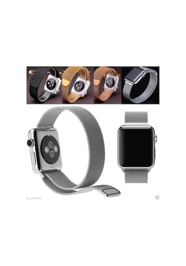 Apple Uyumlu  Watch 3 4 5 6 7 Seri 42 MM 44 MM 45 MM Metal Hasır Tme Kordon