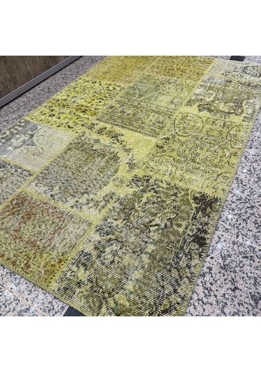Hoom Rugs Patchwork Sarı 120x180 2,16 M2 El Dokuma Kilim Sarı