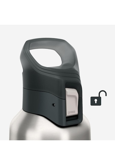 Quechua Outdoor Paslanmaz Çelik Termos - 0,8 L - Yeşil - 900 Turuncu