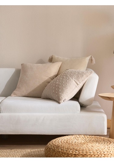 Sand Breeze 3'lü Kırlent Kılıf Seti Bej