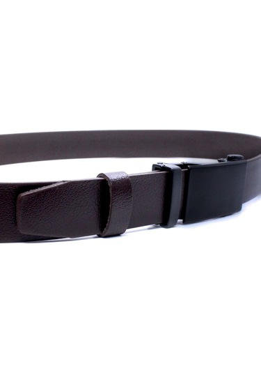 Manda Derisi Otomatik Tokalı Deliksiz Erkek Kemeri Kahverengi