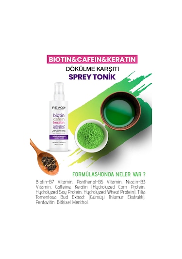 Revox Biotin Kafein ve Keratin İçeren Sprey Tonik 200 ML