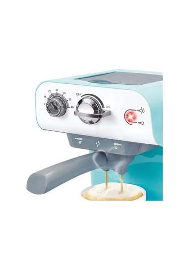 Pilli Işıklı Sesli Mutfak Oyuncağı Gerçekçi Buhar Özellikli Eğitici Espresso Makinesi