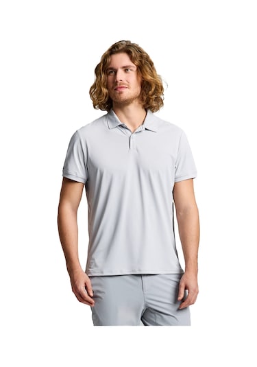 Slam Slam Tech Pique Polo Ss Erkek Gri Tişört W04 Gri