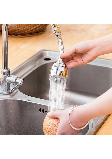 Padalink Stainless Steel 360 Döner Filtreli Su Fışkırıcısı - 2 Modlu Duş/puls - Su Tasarrufu Ve Özel Temizleme GÜMÜŞ