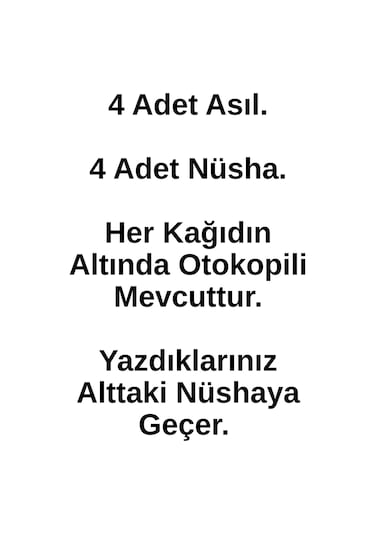 4 Adet Otokopili Güncel Kaza Tespit Tutanağı 2025